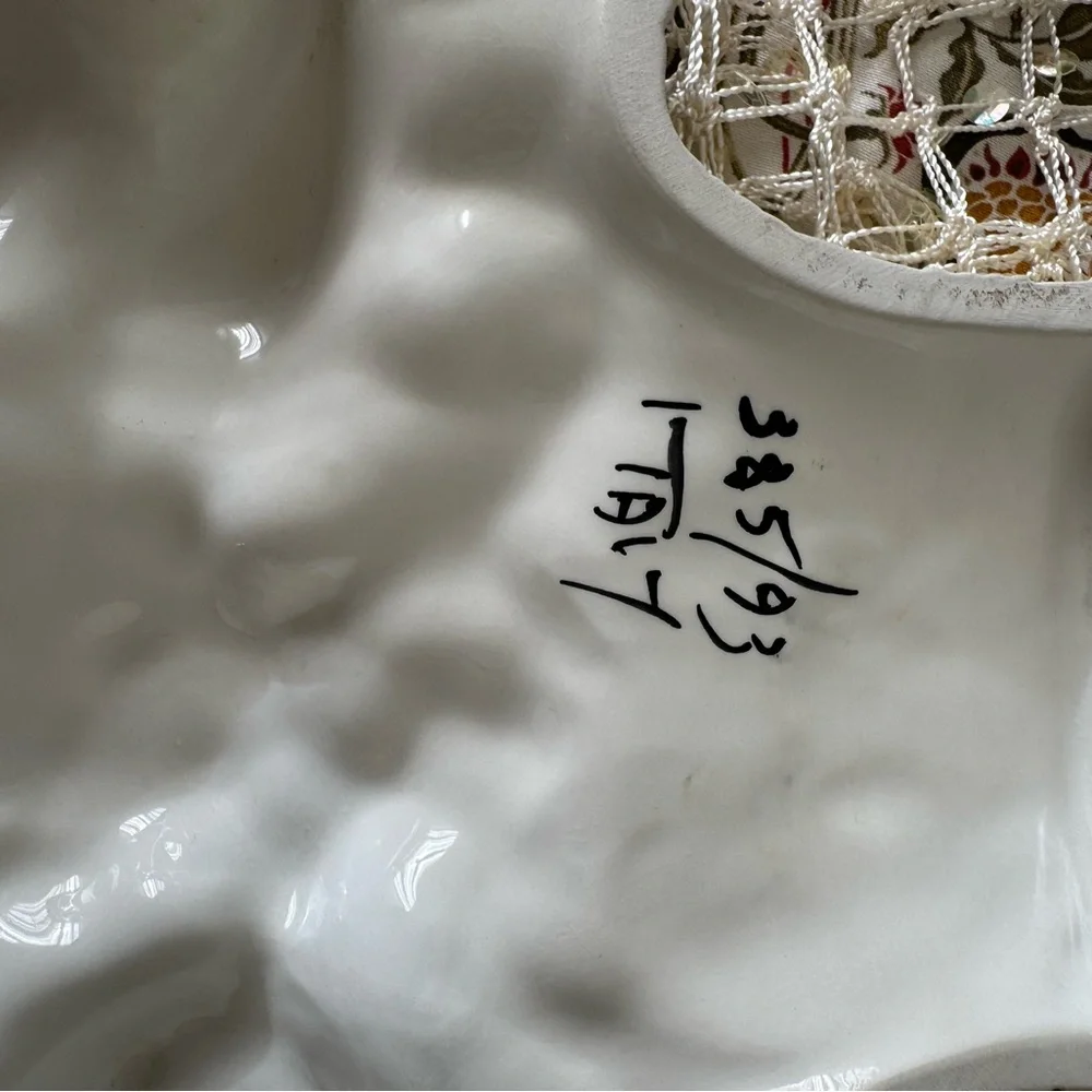 Italian limited edition Basket Ceramic Decor!x2 - Picture 7 of 7